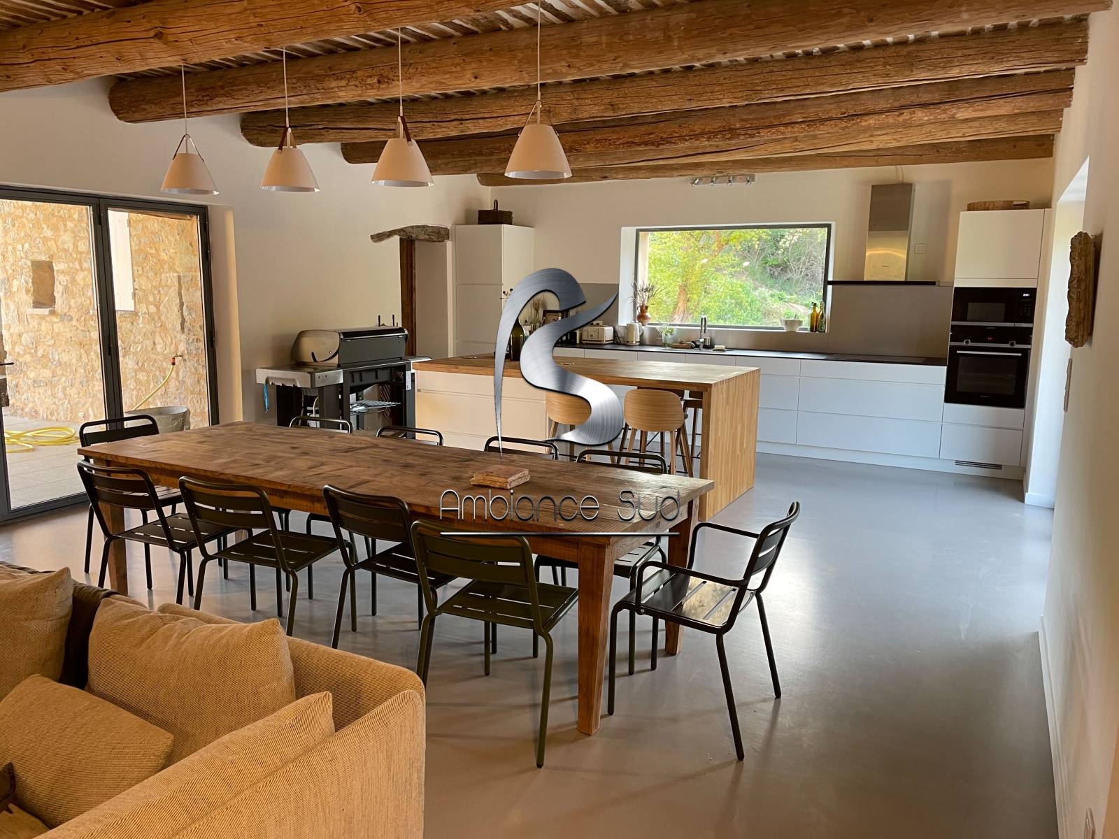 Sol de cuisine résistant en béton ciré industriel 